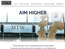 Tablet Screenshot of mtwlegal.com